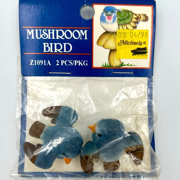 NOS 7 Pks Vintage Mushroom Birds Floral Craft Variety Species Sizes 10 birds - Picture 5 of 8
